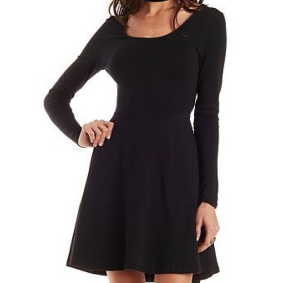 Charlotte Russe Dresses & Skirts - Open back skater dress size small